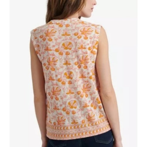 Lucky Brand Woodblock Print Tank Top. XS,M,L,XL - Picture 3 of 13